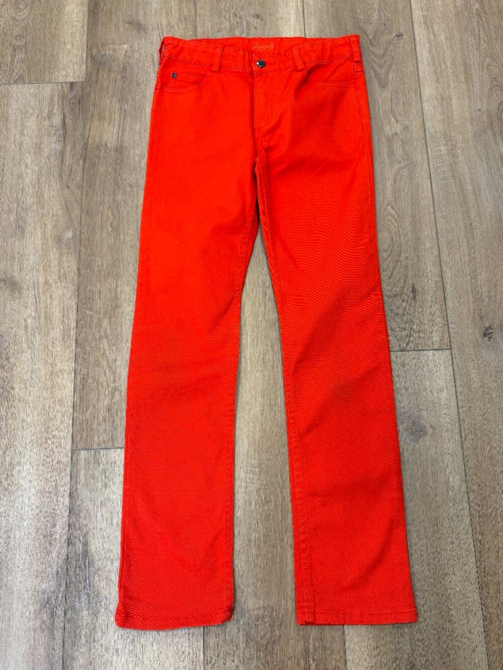 🌟 JACADI 🌟 GIRLS STRETCH COTTON 5 POCKET STRAIGHT LEG JEANS RED SZ 12